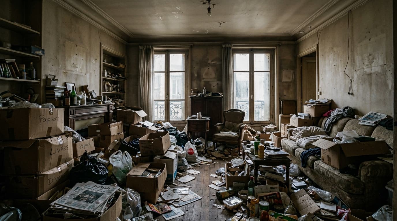 Logement avant intervention (Syndrome de Diogène)